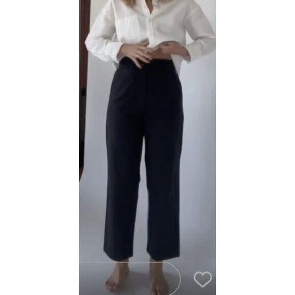 GILLIAN STEVENS Ollie Trouser Pants Black Corduroy Minimalist Size 3XL NWT - Picture 1 of 13